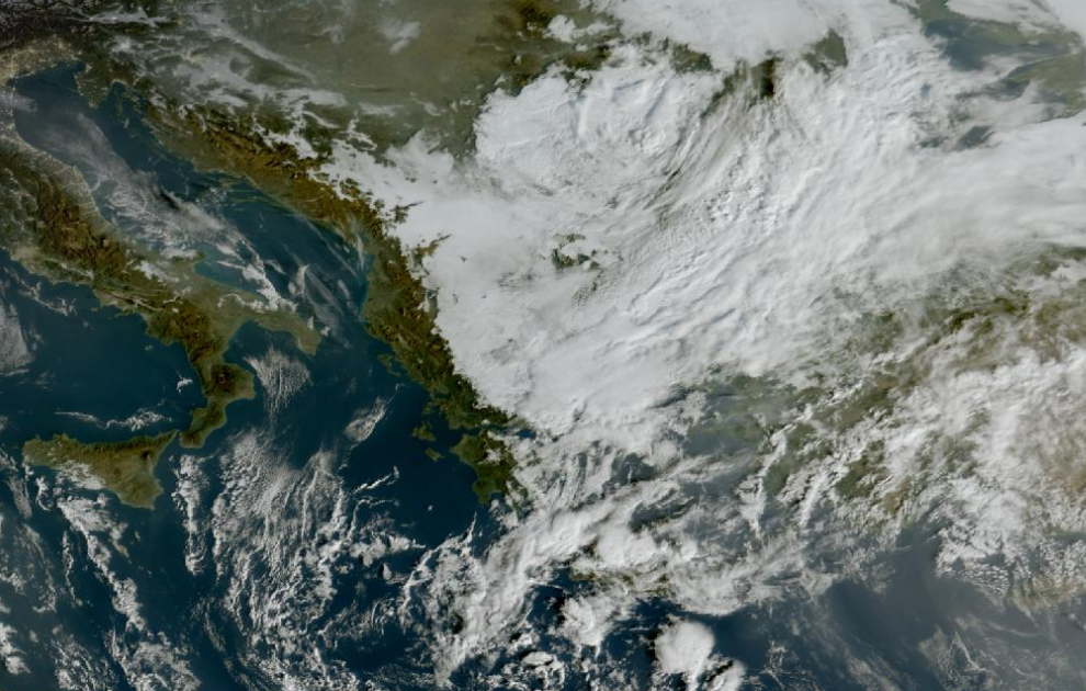 Τελευταία δορυφορική εικόνα νεφοκάλυψης