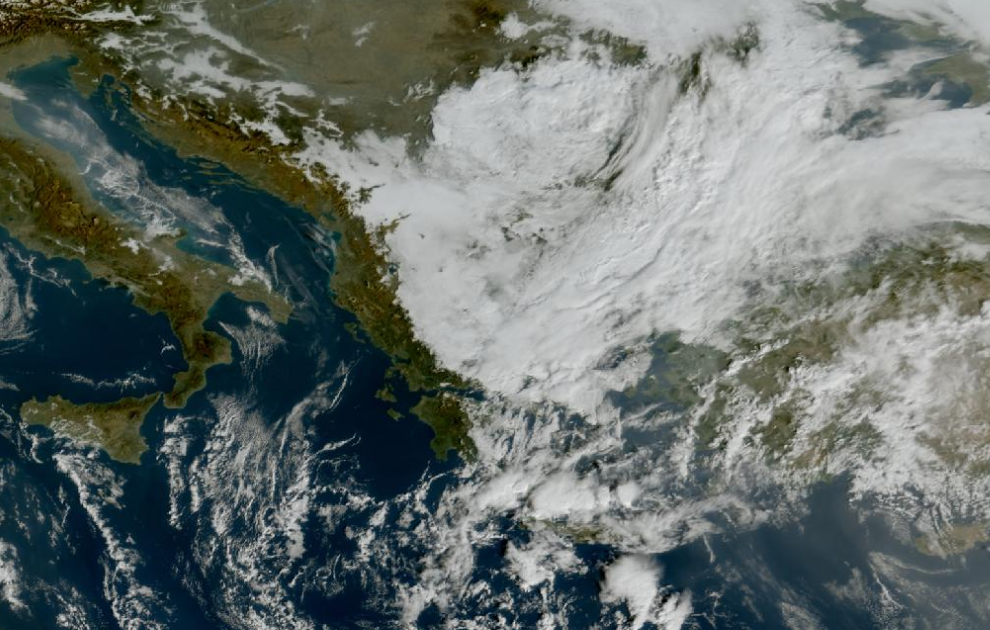 Τελευταία δορυφορική εικόνα νεφοκάλυψης