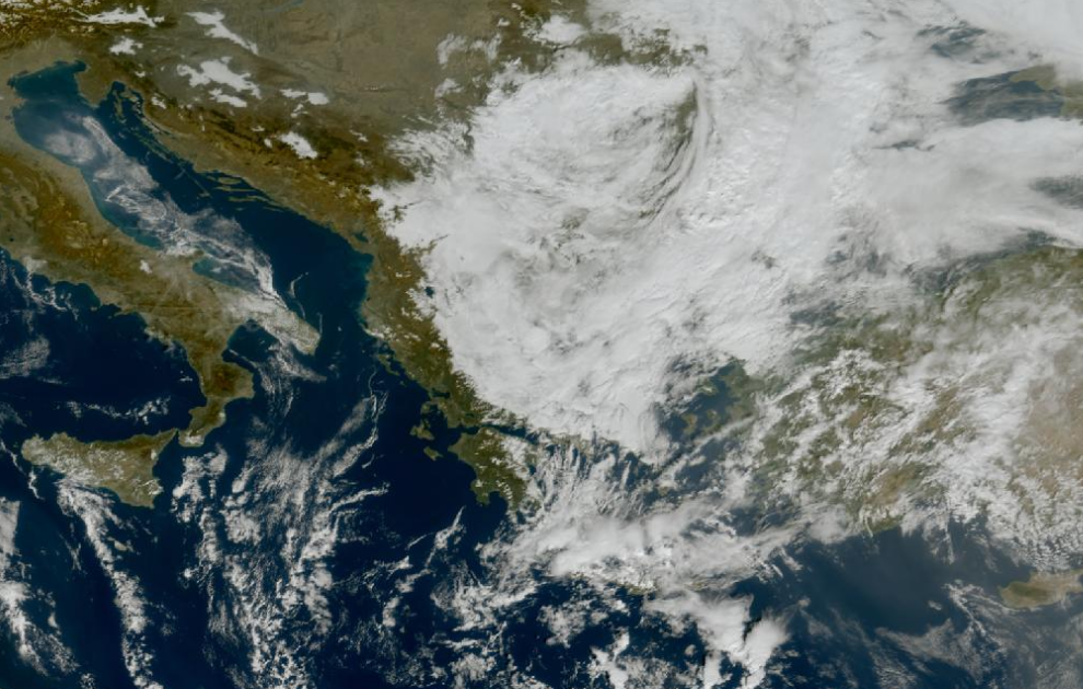 Τελευταία δορυφορική εικόνα νεφοκάλυψης