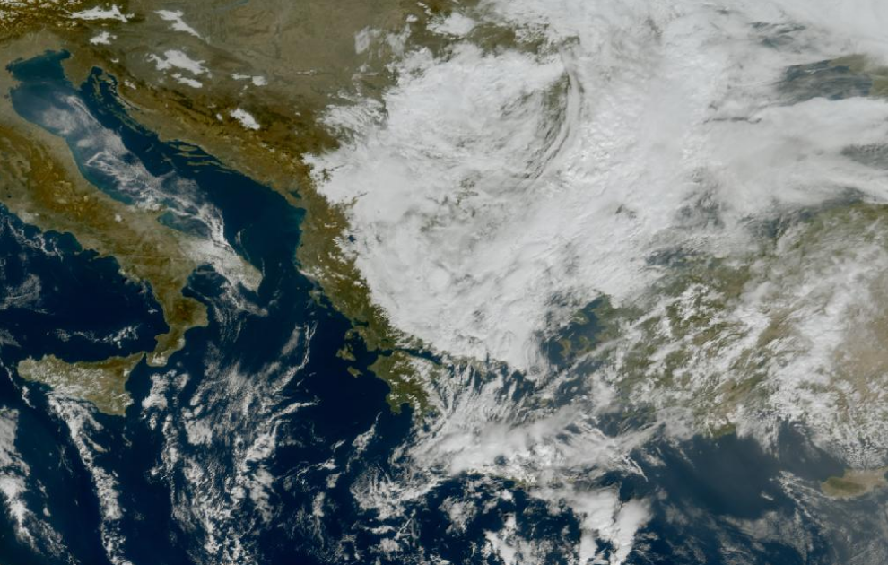 Τελευταία δορυφορική εικόνα νεφοκάλυψης