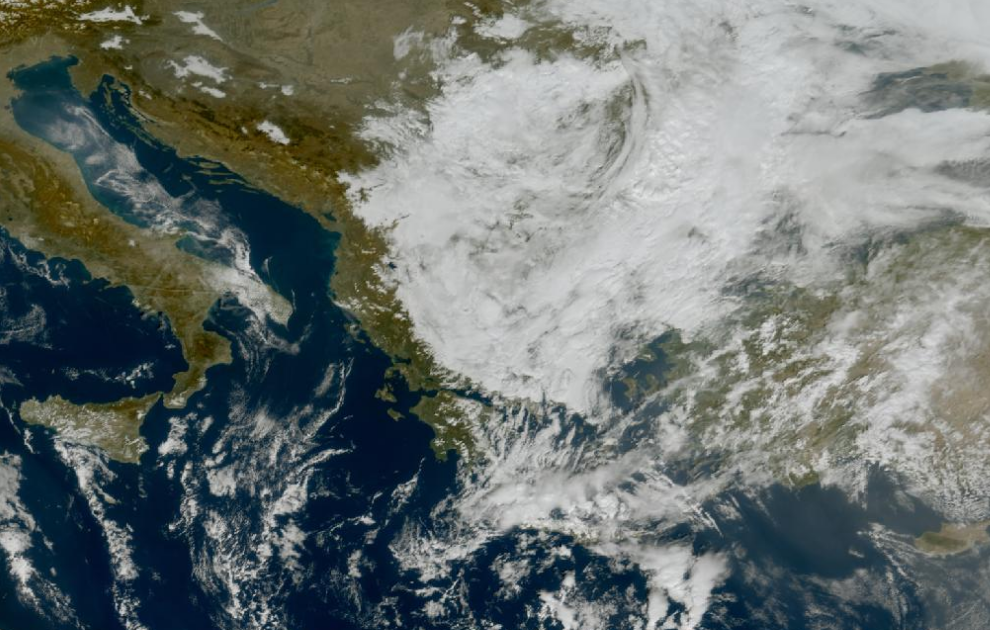 Τελευταία δορυφορική εικόνα νεφοκάλυψης