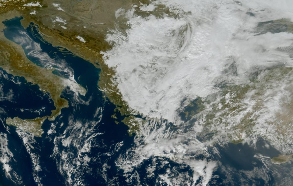 Τελευταία δορυφορική εικόνα νεφοκάλυψης