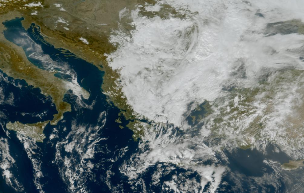 Τελευταία δορυφορική εικόνα νεφοκάλυψης