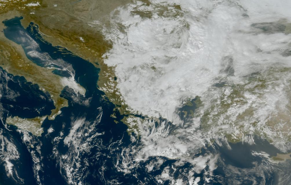 Τελευταία δορυφορική εικόνα νεφοκάλυψης