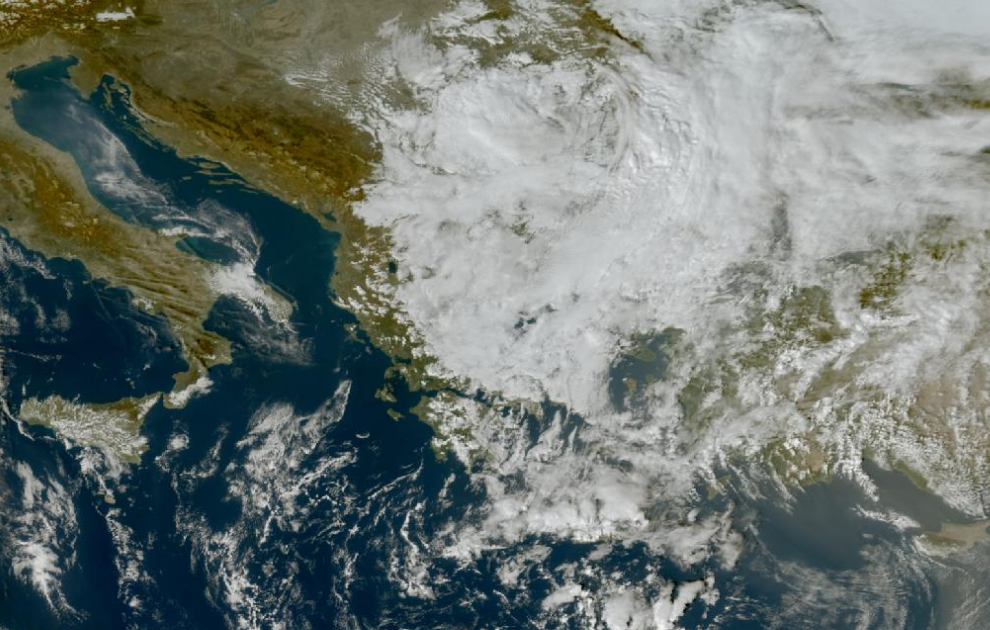 Τελευταία δορυφορική εικόνα νεφοκάλυψης