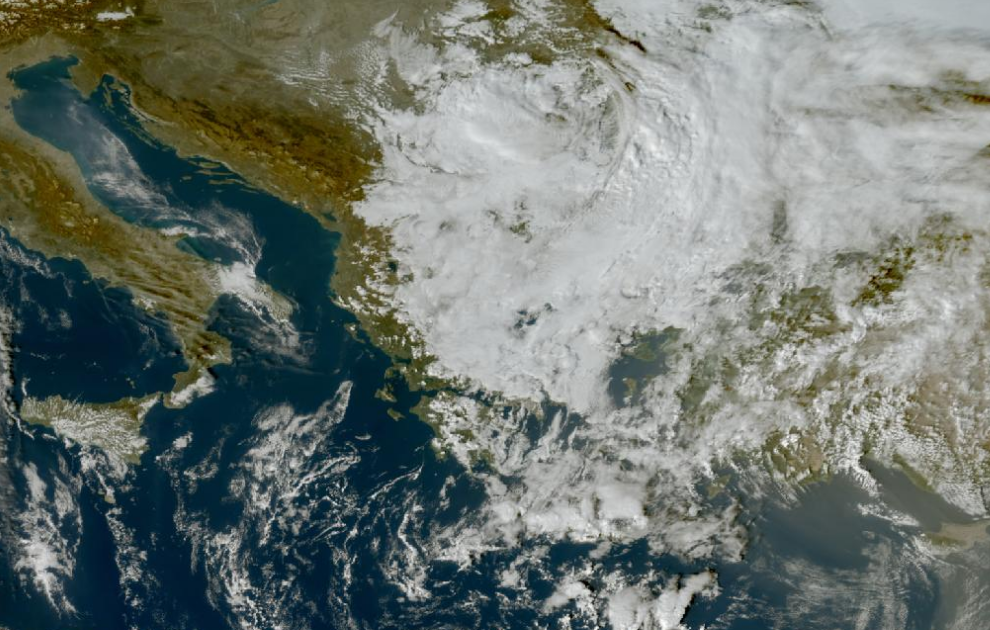 Τελευταία δορυφορική εικόνα νεφοκάλυψης