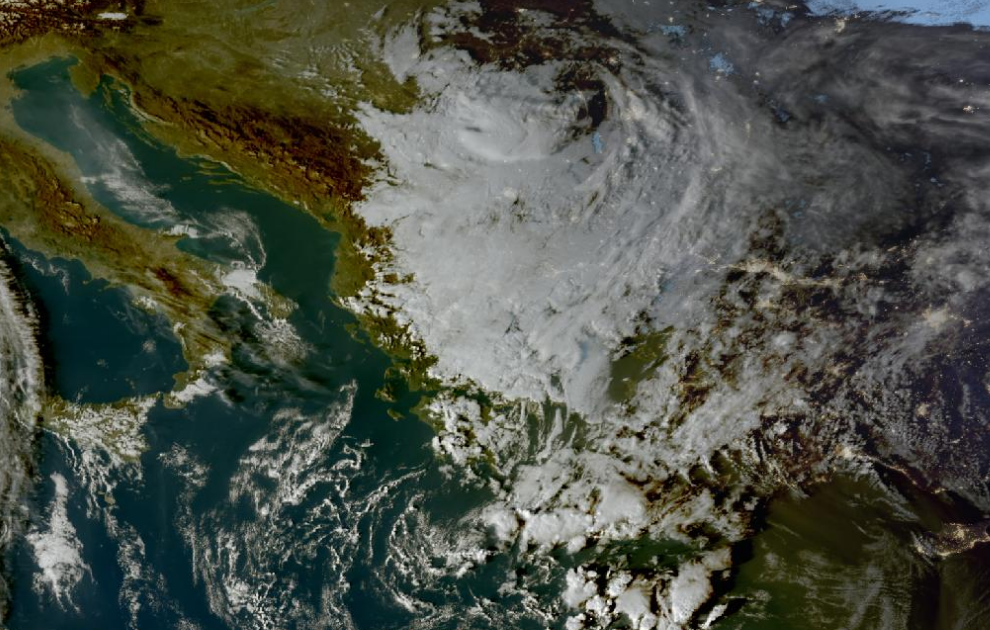 Τελευταία δορυφορική εικόνα νεφοκάλυψης