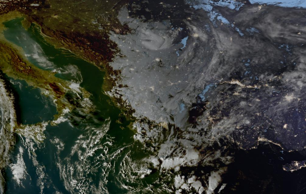 Τελευταία δορυφορική εικόνα νεφοκάλυψης