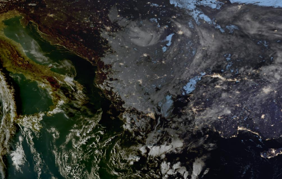 Τελευταία δορυφορική εικόνα νεφοκάλυψης