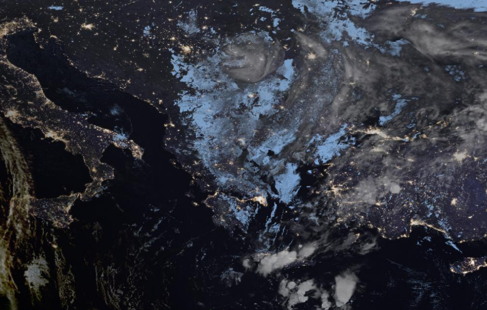 Τελευταία δορυφορική εικόνα νεφοκάλυψης