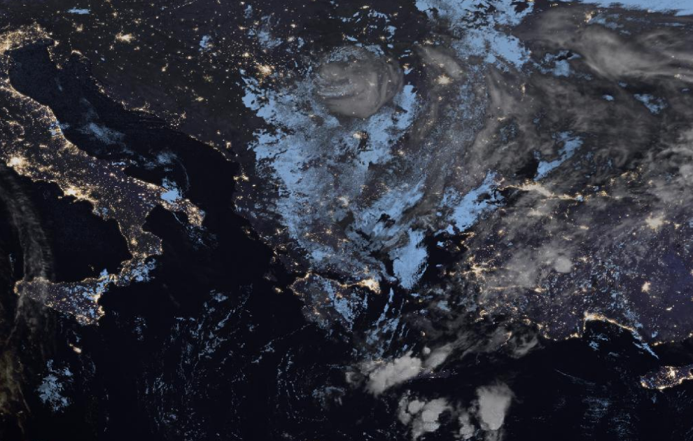 Τελευταία δορυφορική εικόνα νεφοκάλυψης