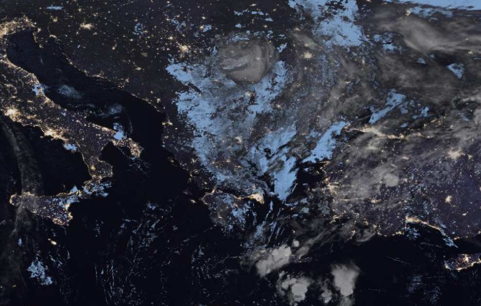 Τελευταία δορυφορική εικόνα νεφοκάλυψης