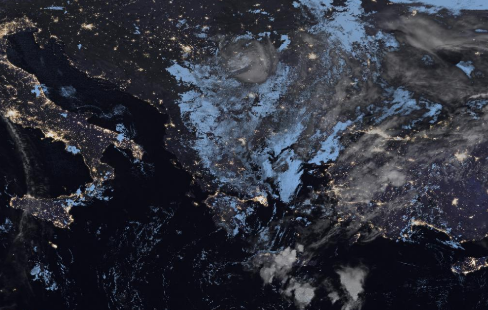 Τελευταία δορυφορική εικόνα νεφοκάλυψης