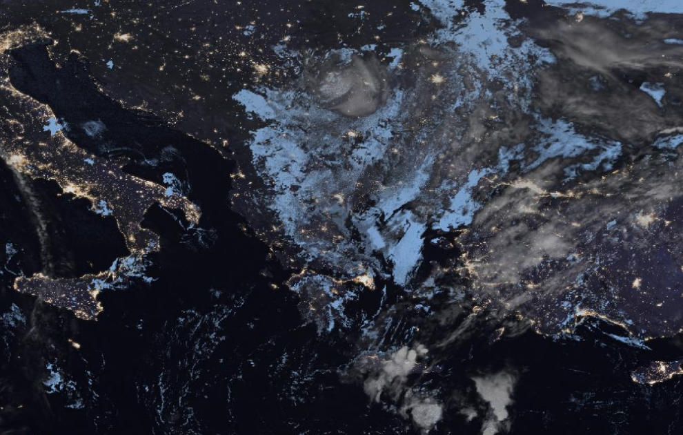 Τελευταία δορυφορική εικόνα νεφοκάλυψης