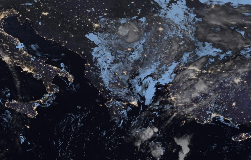 Τελευταία δορυφορική εικόνα νεφοκάλυψης