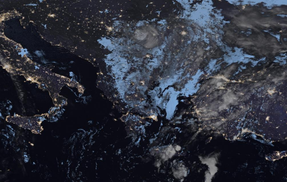 Τελευταία δορυφορική εικόνα νεφοκάλυψης