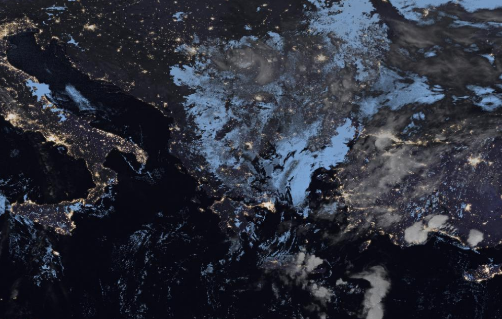 Τελευταία δορυφορική εικόνα νεφοκάλυψης