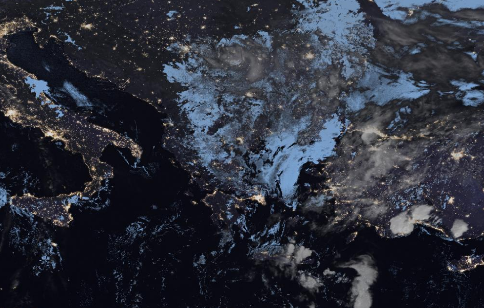 Τελευταία δορυφορική εικόνα νεφοκάλυψης