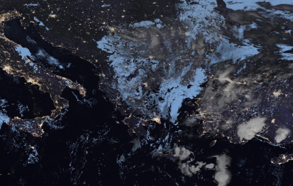 Τελευταία δορυφορική εικόνα νεφοκάλυψης