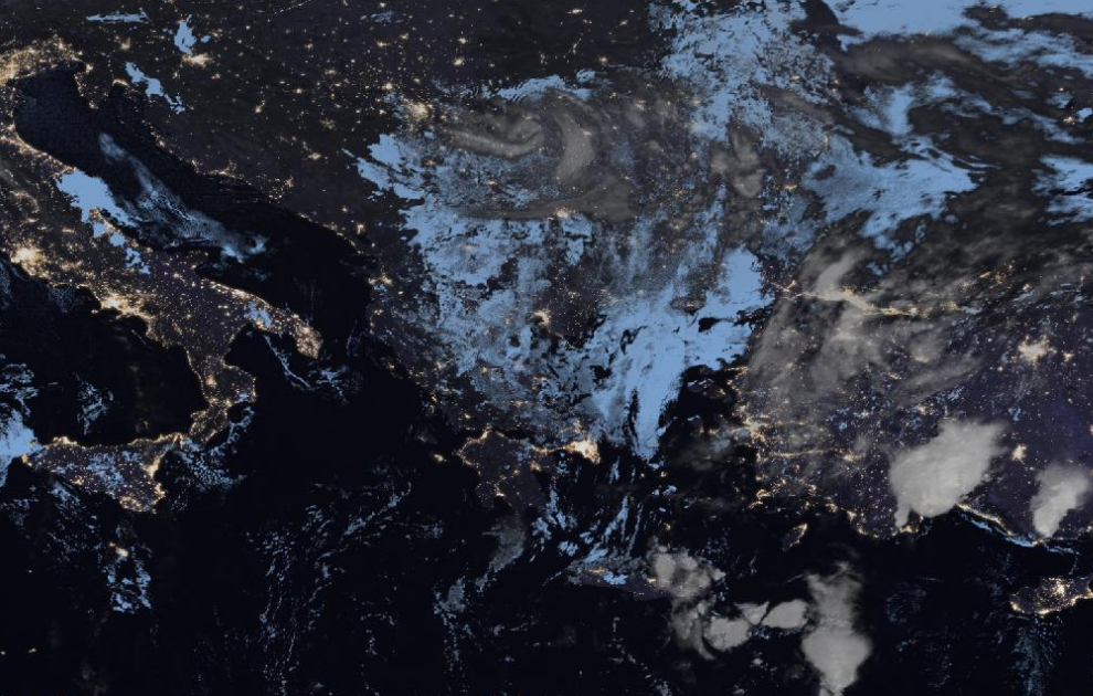 Τελευταία δορυφορική εικόνα νεφοκάλυψης