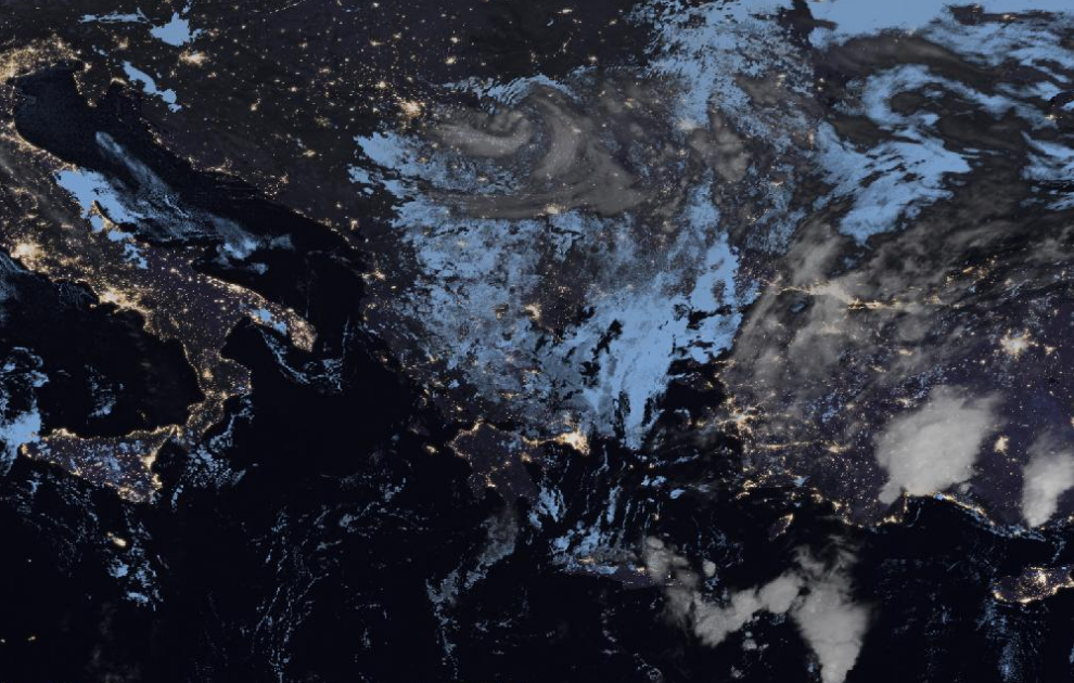 Τελευταία δορυφορική εικόνα νεφοκάλυψης