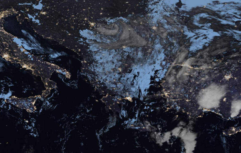 Τελευταία δορυφορική εικόνα νεφοκάλυψης