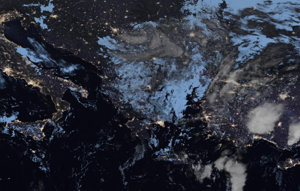 Τελευταία δορυφορική εικόνα νεφοκάλυψης