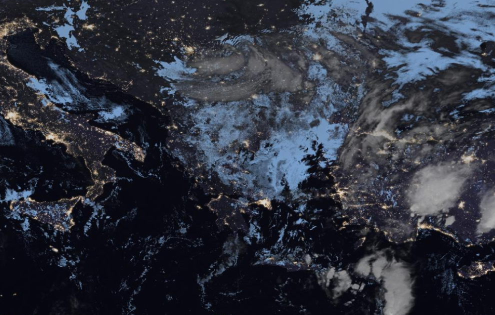 Τελευταία δορυφορική εικόνα νεφοκάλυψης