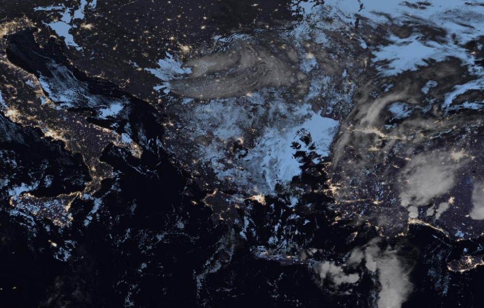 Τελευταία δορυφορική εικόνα νεφοκάλυψης