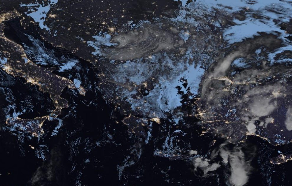 Τελευταία δορυφορική εικόνα νεφοκάλυψης