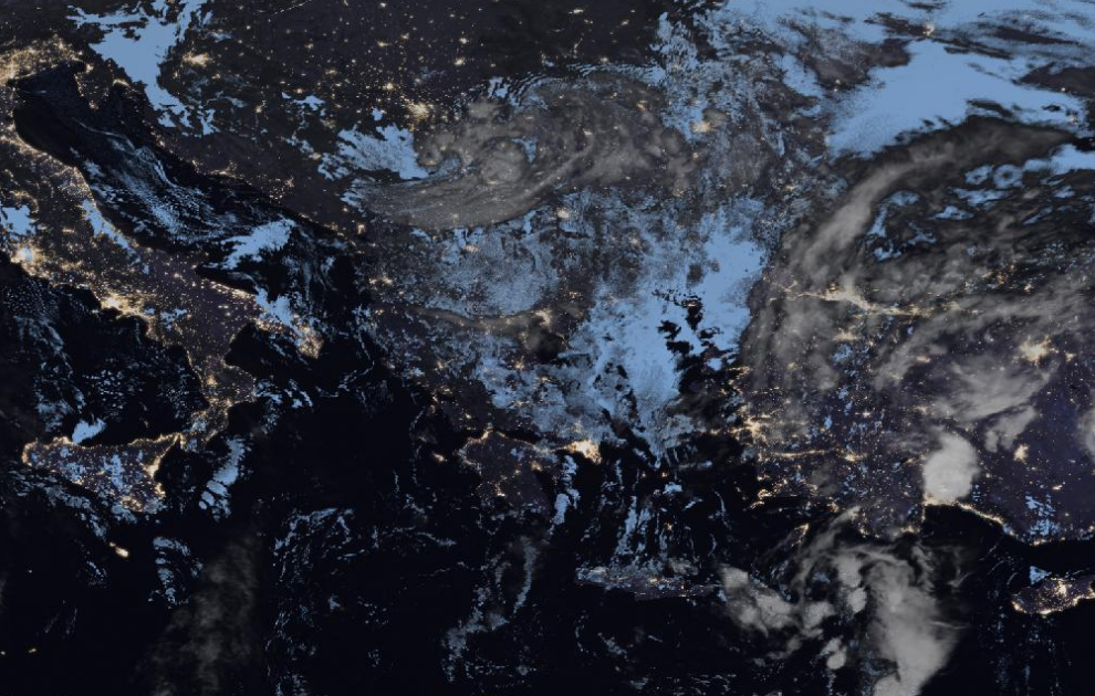 Τελευταία δορυφορική εικόνα νεφοκάλυψης