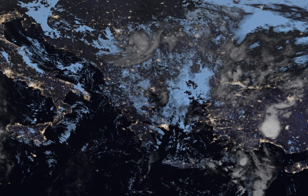 Τελευταία δορυφορική εικόνα νεφοκάλυψης