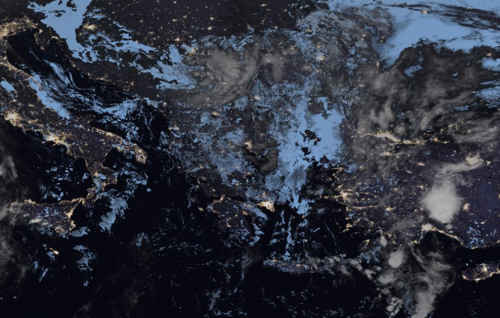 Τελευταία δορυφορική εικόνα νεφοκάλυψης