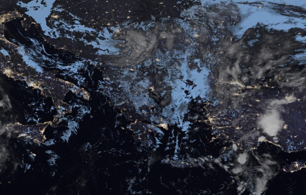 Τελευταία δορυφορική εικόνα νεφοκάλυψης