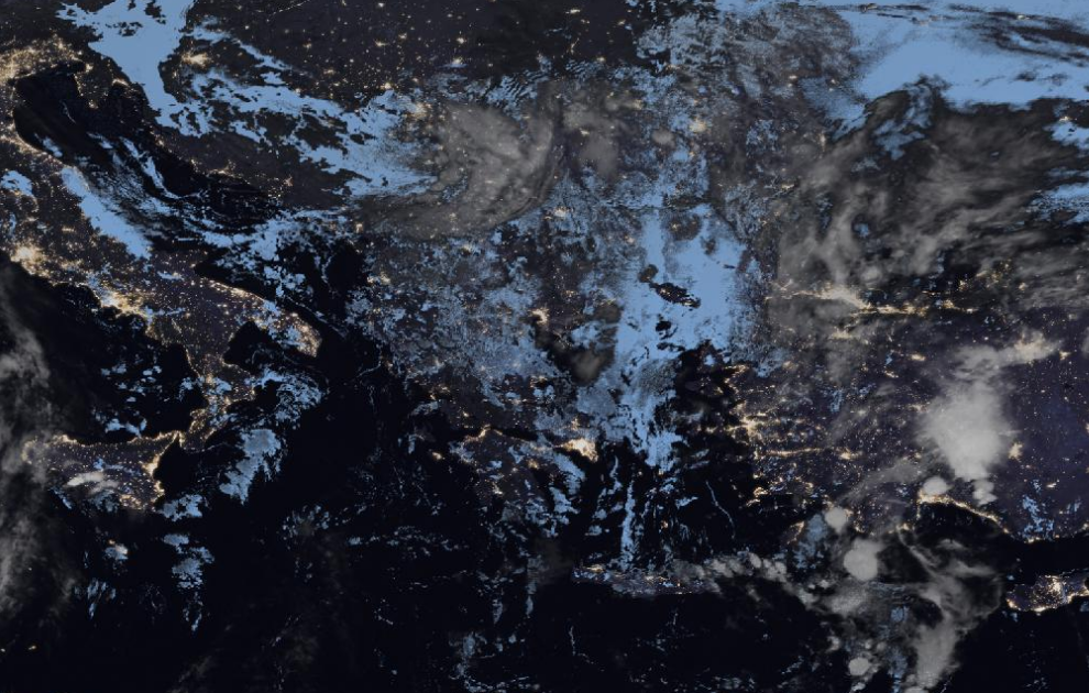 Τελευταία δορυφορική εικόνα νεφοκάλυψης