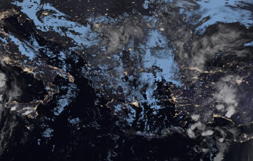 Τελευταία δορυφορική εικόνα νεφοκάλυψης