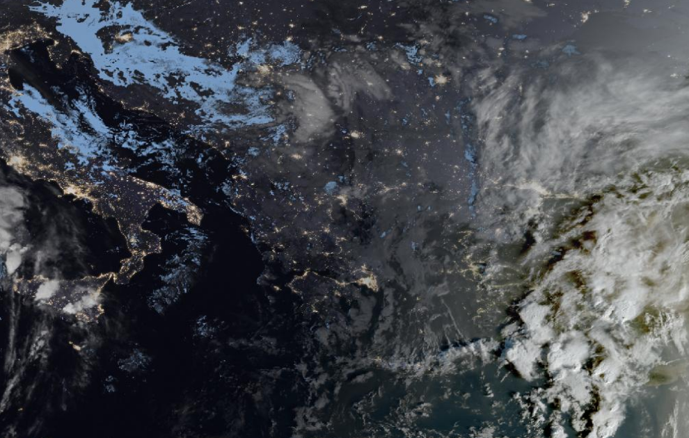 Τελευταία δορυφορική εικόνα νεφοκάλυψης