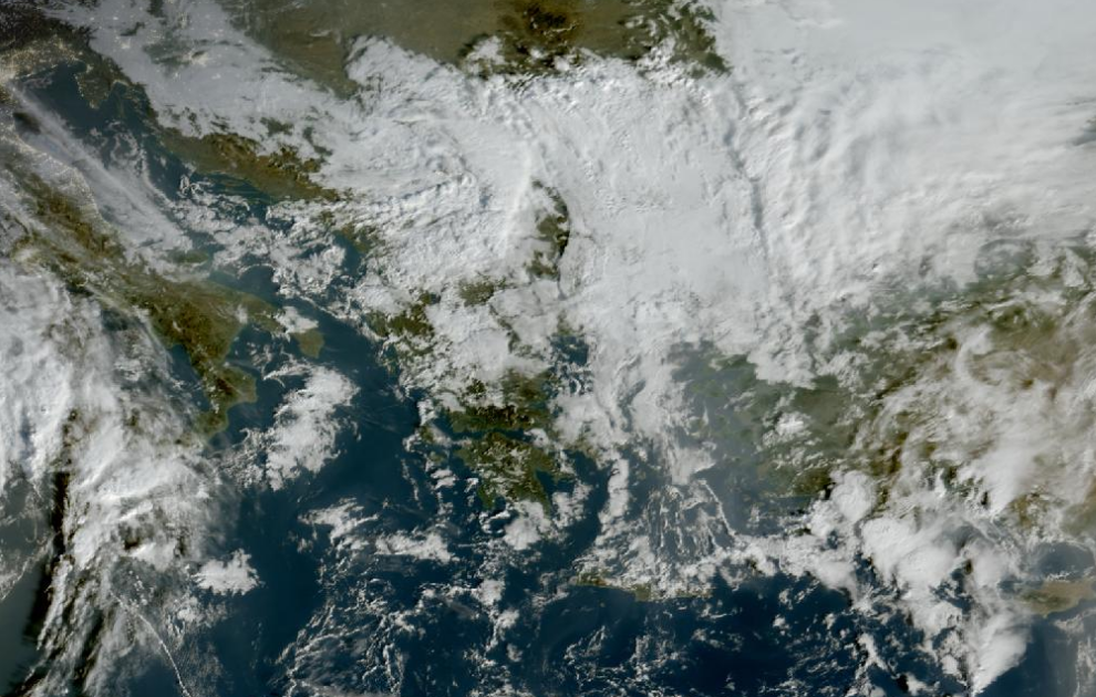 Τελευταία δορυφορική εικόνα νεφοκάλυψης