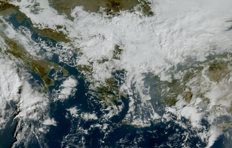 Τελευταία δορυφορική εικόνα νεφοκάλυψης