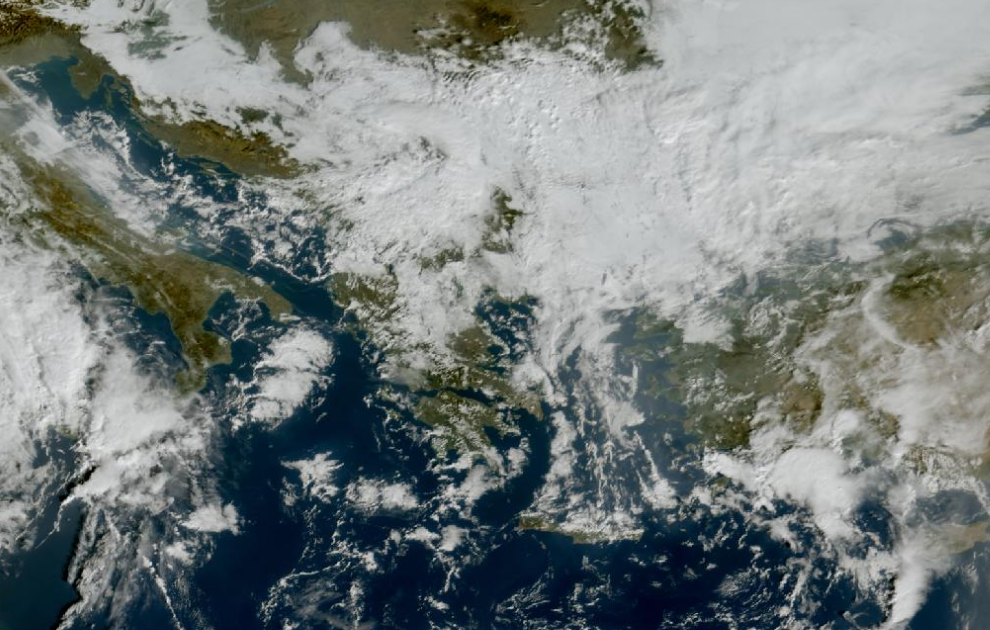 Τελευταία δορυφορική εικόνα νεφοκάλυψης