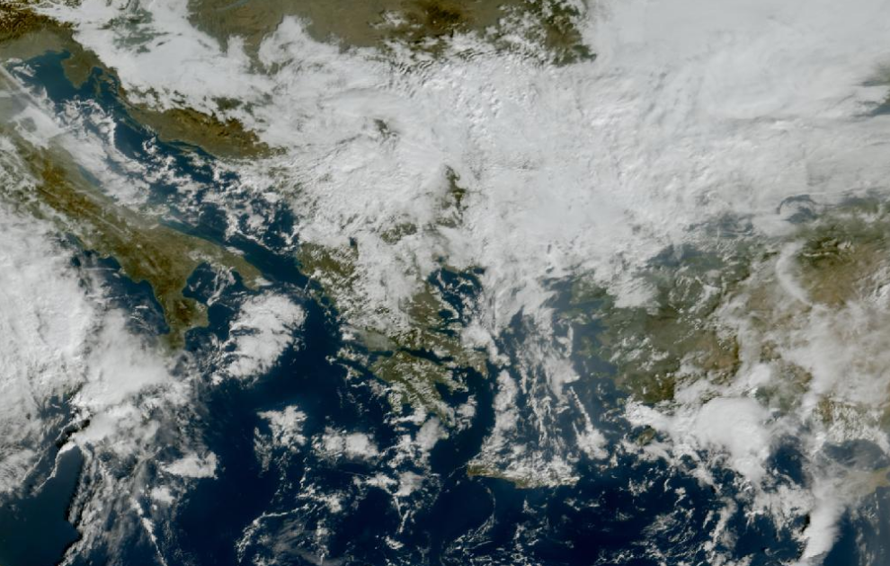 Τελευταία δορυφορική εικόνα νεφοκάλυψης