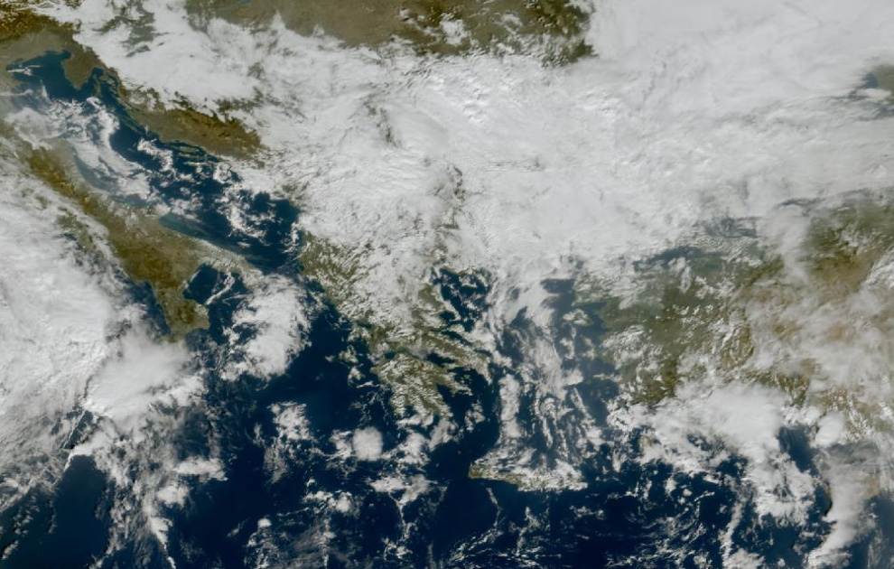 Τελευταία δορυφορική εικόνα νεφοκάλυψης