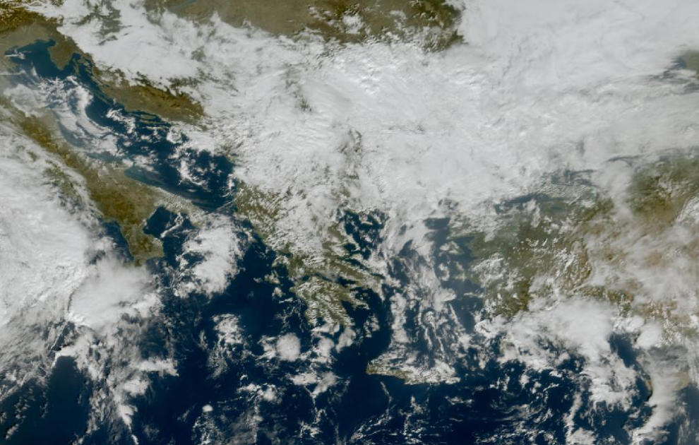 Τελευταία δορυφορική εικόνα νεφοκάλυψης