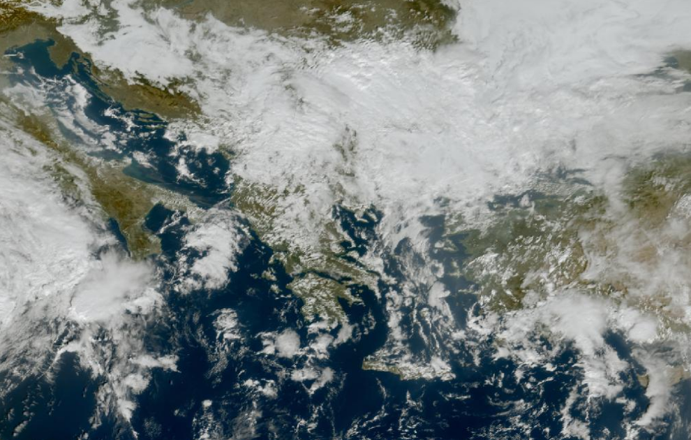 Τελευταία δορυφορική εικόνα νεφοκάλυψης