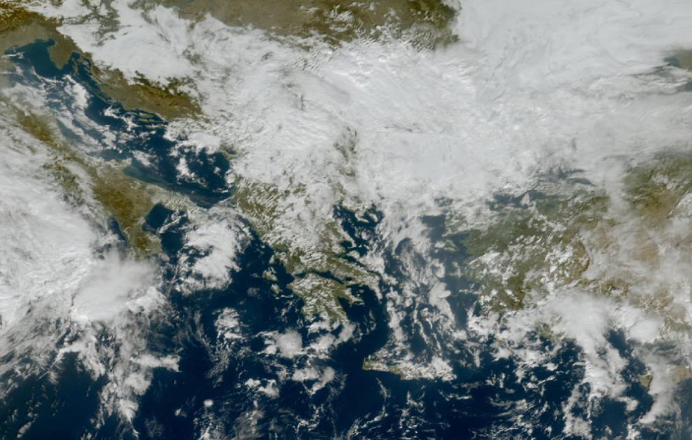 Τελευταία δορυφορική εικόνα νεφοκάλυψης