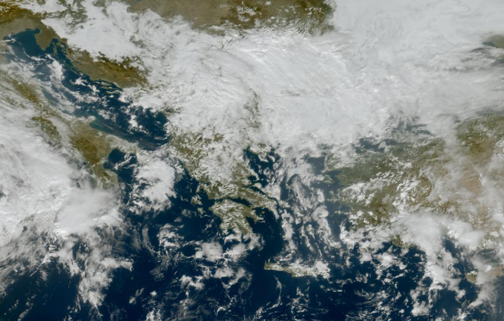 Τελευταία δορυφορική εικόνα νεφοκάλυψης