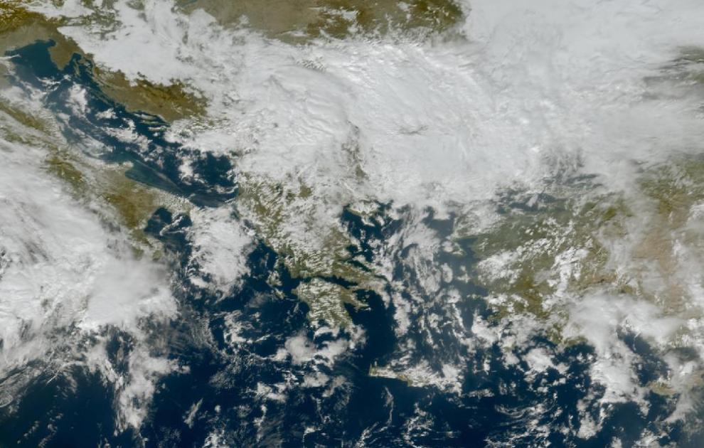 Τελευταία δορυφορική εικόνα νεφοκάλυψης