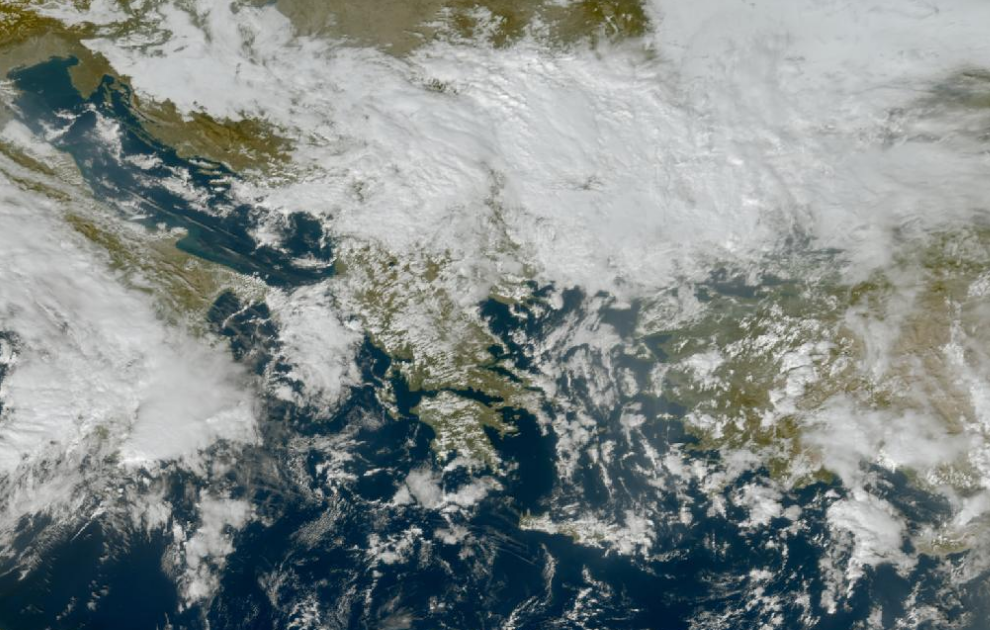 Τελευταία δορυφορική εικόνα νεφοκάλυψης