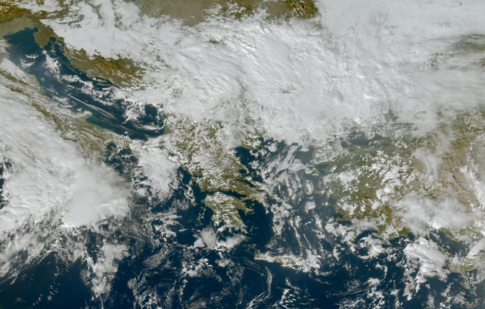 Τελευταία δορυφορική εικόνα νεφοκάλυψης