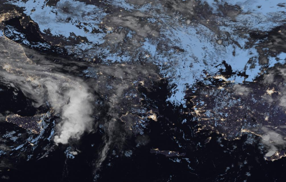 Τελευταία δορυφορική εικόνα νεφοκάλυψης